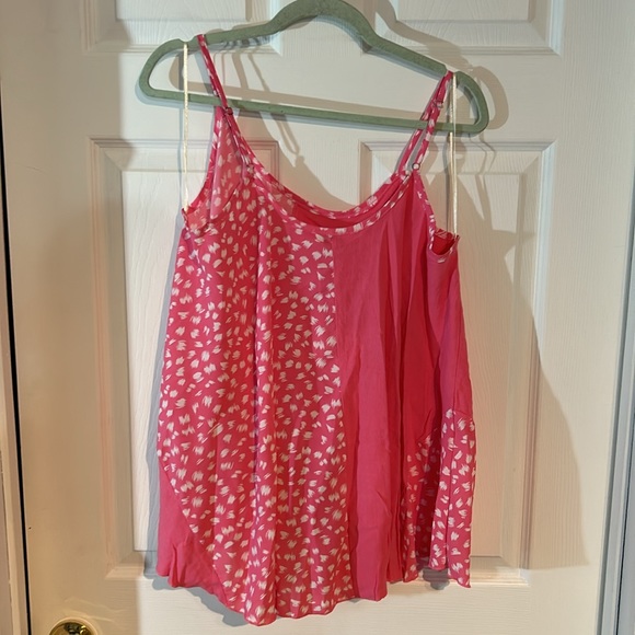 NWT Umgee size Medium Bubblegum pink Leopold handkerchief tunic Tank Top - Picture 3 of 10